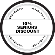 10% Seniors Discount badge